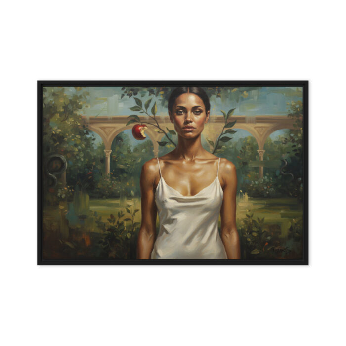 Eve Reclaimed – Modern Myth Oil Painting Print | Feminine Power, Knowledge & Defiance | Premium Wall Art for Sophisticated Spaces