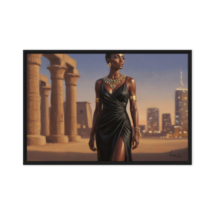 Cleopatra Reclaimed – Modern Myth Oil Painting Print | Strategic Power, Regal Confidence | Luxury Wall Art for Executive Spaces