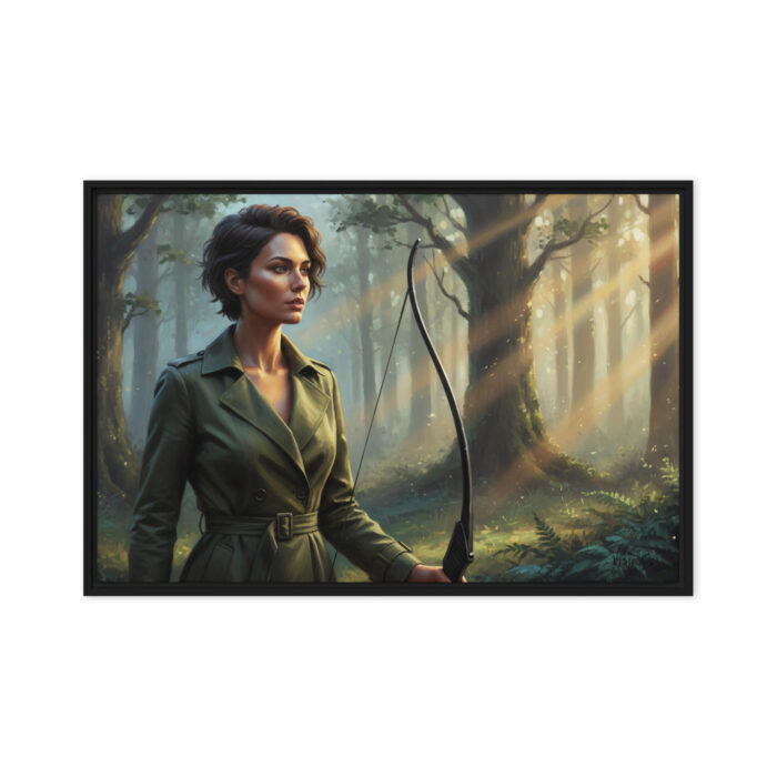 Artemis Reclaimed – Modern Myth Oil Painting Print | Independence, Focus & Wild Freedom | Cinematic Wall Art for Modern Men
