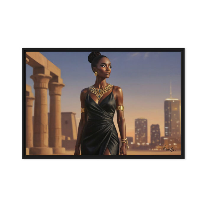 Cleopatra Reclaimed – Modern Myth Oil Painting Print | Strategic Power, Regal Confidence | Luxury Wall Art for Executive Spaces